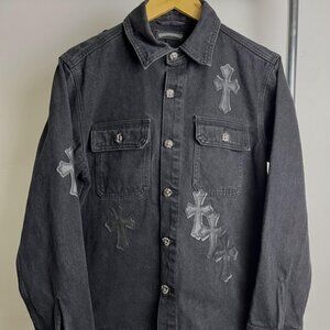 Chrome Hearts Men's Black Denim Jacket